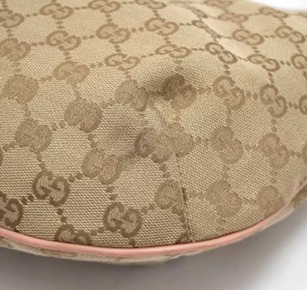 Gucci Shoulder Bag GG Canvas Leather Beige Cream x Pink - Picture 5 of 7